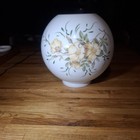 Antique Milk Glass White Vintage Electric Oil Lamp Light Shade Gwtw Globe Flower