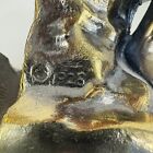 Vintage Brass Finished Metal    the Thinker     Statue Art Deco Bookends Mcm  2