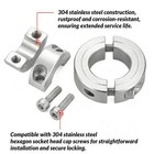 4-120mm Stainless Steel A2 Shaft Collar Double Split Steel Metric Clamp Collars