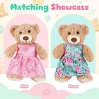 Set Of 2 Christmas Teddy Bear Clothes Cap   Gow Outfit Fits Make Your Own Mos   