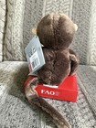 Nwt Fao Schwarz Monkey Plush Stuffed Animal Doll New