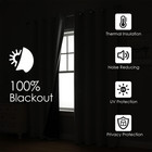 100  Blackout Curtains  54 Inch Long  2 Panels Set  Light Grey  52 X 54 Inch