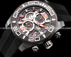 Invicta Men Pro Diver Chronograph Red Black Dial Case Strap 50mm Wristwatch