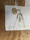 New Pottery Barn Giles Glass Sconce  brass 