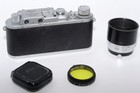 Leica Iii Chrome 35mm Rangefinder Camera  Elmar 5cm F3 5 Lens  Hood  Yellow Filt