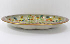 Vintage Daher Tin Tray Oval Floral Platter Butterfly Strawberry Made In England