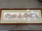 The Last Supper Matted framed Cross Stitch Jesus Disciples 12 5x27