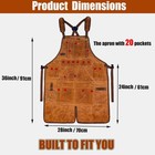20-pocket Heavy-duty Waxed Canvas Work Apron     Fully Adjustable  Vintage S
