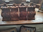Four Solid Wood Acorn Corbels Dark Brown 9 75 Long X 5 5  Wide X 6 25 Bottom