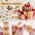Thank You Stickers 500pcs 1 5  Kraft Labels Self Adhesive For Packaging Gifts