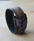 Urban Retro Distressed Light Brown Tapered Genuine Leather Wrap Bracelet