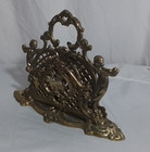 Vintage Cast Metal Brass Letter Holder 7 5    W By 6    H -made In Japan