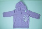 Infant Baby Girl Jumping Beans French Terry Lilac Butterflies Zip-up Hoodie 12m