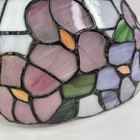 Vintage Stained Glass Lamp Shade Ceiling Light Tiffany Style Round Roses Flowers