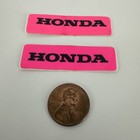 Lot Of 2 Vintage Honda Sticker Neon Pink Retro Small Decals 0 375  X 2  Nos