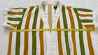 1950s   1960s Vintage Terrycloth Striped Robe Beach Coverup Bennison   s