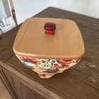 Longaberger Spice Market Small Twist Basket Set 2012 With Plastic Liner