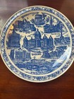 Vernon Kilns Des Moines  Iowa Blue   White Souvenir Plate Designed For Younkers