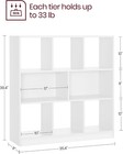 Freestanding Bookcase Cube Bookshelf Storage Unit Horizontal Vertical White