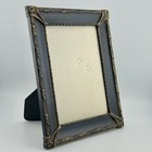 Ornate Blue   Gold Baroque Rococo Style Picture Frame 5x7 Tabletop Or Wall Hang