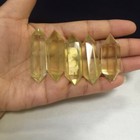 3x Rare Natural Rock Citrine Quartz Crystal Stone Point Healing Wand T-it