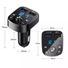 Car Wireless Fm Transmitter Adapter Bluetooth 5 0 2usb Pd Charger Aux Hands-free