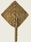 Vintage Bohemian Handwoven Natural Palm Leaf Lauhala Hand Fan 17   