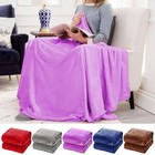 Super Soft Light Weight Coral Fleece Warm Throw Blanket For Couch Sofa Bed Chair