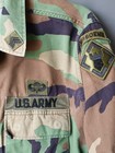 Vtg Desert Storm Jacket Usa Army Military Woodland Camouflage Small Short