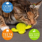 Natural Rubber Cactus Cat Chew Toy With Catnip Durable Teeth Cleaning Fun
