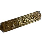 Shore House Brass Sign  Poop Deck Door Plaque  Nautical Ship Boat Beach  6 Inch