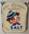Vtg Rust Craft Anniversary Card Husband 6 Pg Booklet    salt Of The Earth    Dog