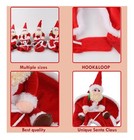 Medium Santa Claus Dog Riding Costume Christmas Pet Cowboy Clothes Funny Apparel