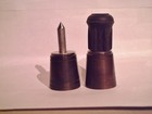 Cane Tip Bright Or Antique Brass Steel Spike Removable Rubber Bottom Made In Usa