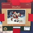 Disney Parks Santa Mickey   Minnie Christmas Holiday Throw Reversible 50x60 Nwt