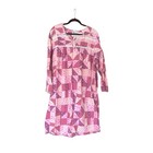 Silverts Adaptive Open Back Hospital Gown 3xl Cotton Flannel No Peek Pink Snap