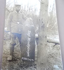 Ww1 Photo Of A German Soldier Standing Beside A 38 5 Cm Artillery Shell