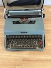 Rare Olivetti Lettera 32 Typewriter  Light Blue Barcelona Spain