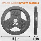 Yes4all Tri-grip Handles Cast Iron Olympic P  45lbs  E  45lb  single - Gray  