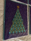 Papyrus Lot Of 4 Christmas Holiday Cards  Sparkle Embellished Stones Pretty Tree