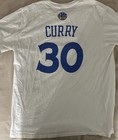 Golden State Warriors Nba Stephen Curry Adidas White T-shirt Jersey Size Large