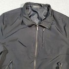 Claiborne Jacket Mens Black Red Bomber Flight Military Zip Up Pockets Casual