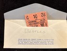 Beatles 1965 Hollywood Bowl Ticket Stub W original Union Oil Envelope One Owner