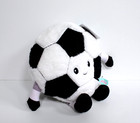 Linzy Toys Black   White Soccer Ball Fuzzy Plush Stuffed Toy 8 