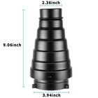 Lightweight Universal Conical Studio Snoot Honeycomb Grid 4pcs Color Gel Filters