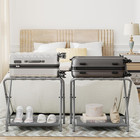 Luggage Rack  Pack Of 2  Folding Suitcase Stand With Fabric Storage Shelf For Gu