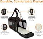 Large Size Soft-sided Mesh Travel Pet Carrier For Cat Dog Black Up To 22 Pounds