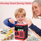 Refasy Electronic Atm Piggy Bank Ages 3-12  Mini Coin Money Savings Box For Kids