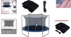 Uv Resistant 14ft Trampoline Safety Net With Zipper   Buckles For Child Safety