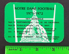 Vintage 1972 Notre Dame Football Pocket Schedule